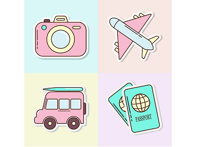 travel icons design icon illustrator