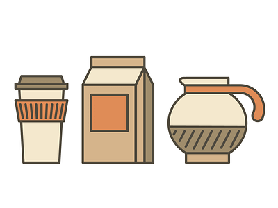 coffee icon set coffee cup design icon illustration illustrator milk tea pot