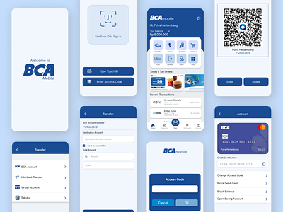 BCA Mobile Banking Redesign app bca challenge dailydesign design dribbble figma graphic design redesign ui uidesign uiux