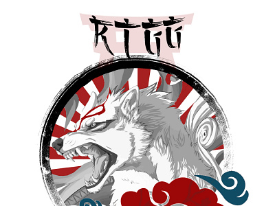 Wolfy design illustration logo