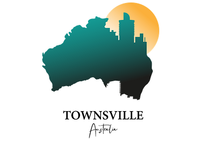 Townsville city - Australia logo type australia design graphic design illustration logo logo design logotype vector