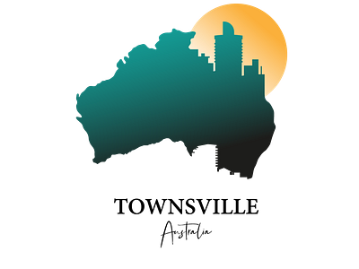 Townsville city - Australia logo type