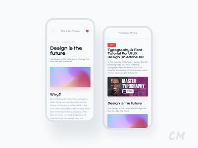 The Caio Times | UI/UX Design app concept blog blog design design flat minimal ui ui design uiux ux ux design web