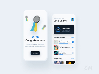 Course App Concept 👨‍💻 design flat minimal ui ui design uiux ux design