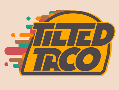 Tilted Taco - Logo illustration logo vector