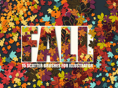 15 Vector Fall Leaves Scatter Brushes autumn brush brush pack brushes fall autumn fall leaves fall leaves brush falling leaves gold glitter illustrator scatter scatter brush scatter leaves scatter leaves brushes texture texture brushes vector vector brushes vector design