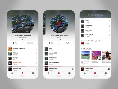 Music App album design jcole music music app ui ui ux uidesign uiux