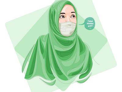 muslimah colour line hijab illustration muslimah vector vector art vectorart vectors