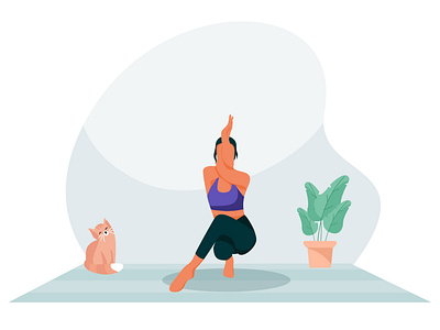 Yoga Flat Illustration