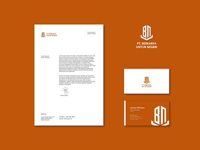 Logo and Stationery for Pt. Berkarya Untuk Negeri