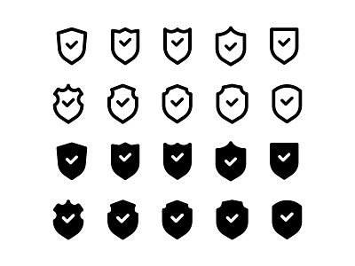 Icon design of shield or protection