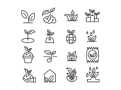 Icon set Nature app design flower graphic design icon icon ui ux ui ux vector vectors