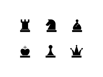 Playing Chess bishop chess design figure glyph graphic design icon icon color icon glyph icon set king pawn play queen ui ux vector vectors