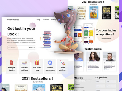 BookStore Landing Page UI UX