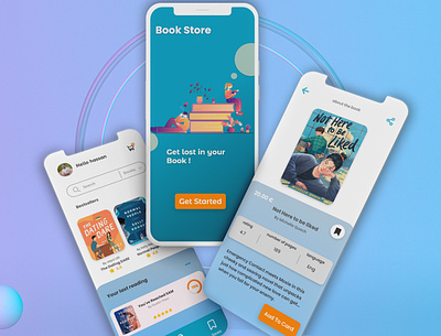 Bookstore Mobile App app book books bookstore branding design example mobile mobile app ui ux