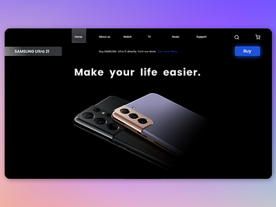 SAMSUNG Website Landing Page