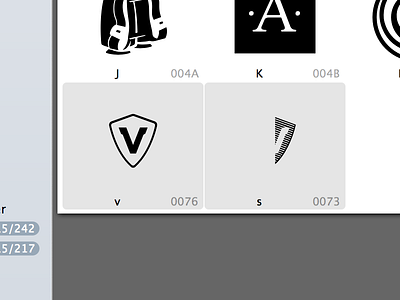 Glyphs icon font logo vaultpress