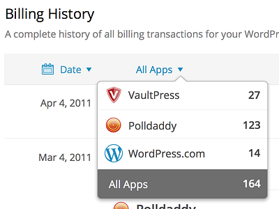 Billing History