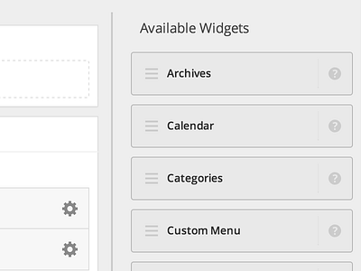 Available Widgets widgets wordpress