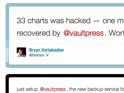 Tweets about VaultPress