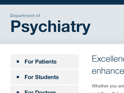 Department of Psychiatry blue education medical school