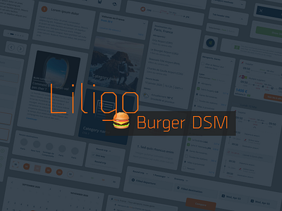 Liligo Burger DSM branding burger design system identity illustration liligo travel typography ui ux webdesign
