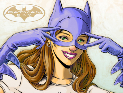 "Batman Day 2019", illustration color comic diego ridao digital editorial girl illustration ridao