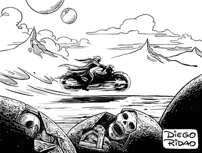 Diego Ridao Lovecraftober Inktober 2020 02 comic diego ridao horror illustration ink ridao
