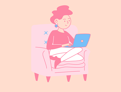 online design flat illustration illustrator minimal people illustration vector