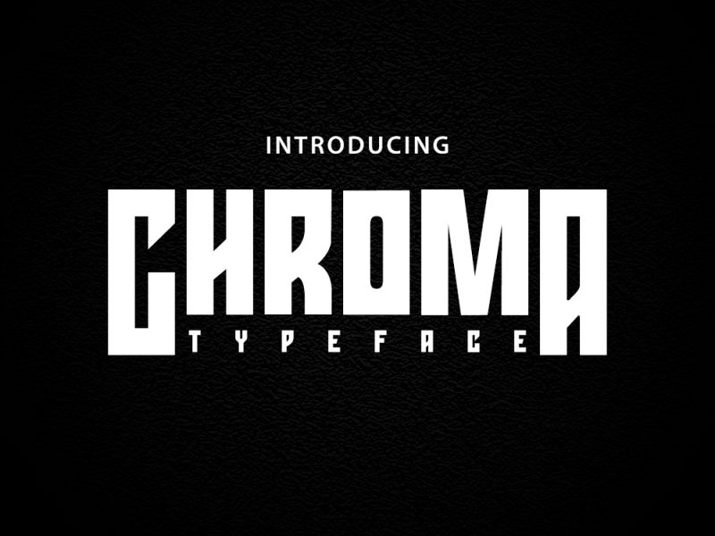 Chroma typeface by Hydric Design on Dribbble