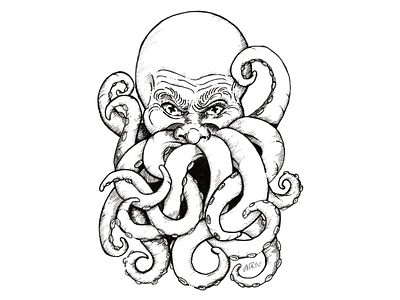 Cthulhu cthulhu drawing illustration ink octopus pen tentacles