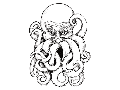 Cthulhu cthulhu drawing illustration ink octopus pen tentacles