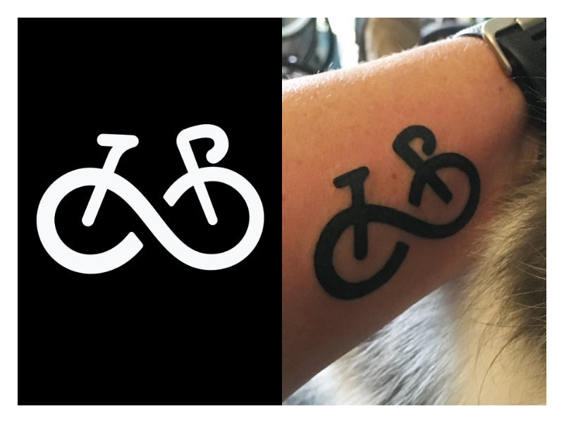 Sleek and Stylish Bicycle Tattoo by Mo Ganji