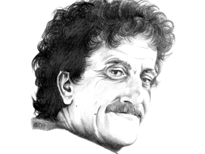Kurt Vonnegut illustration pencil pencil drawing sketch sketchbook so it goes vonnegut