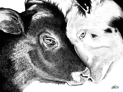 Mother and Child child cows go vegan ipad ipad pro mother pencil procreate