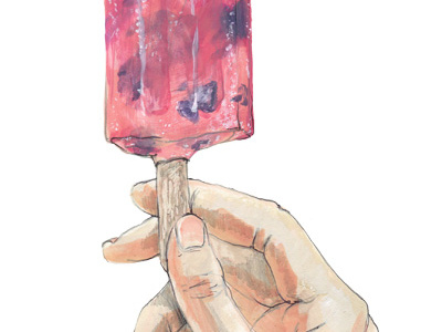 TASTE WG 2015 food hand popsicle spot illustration taste watercolor