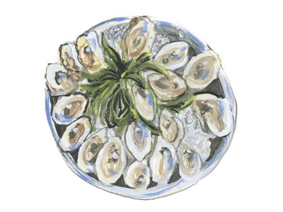 Oysters for TASTE 2015 acrylic food food illustration illustration oysters painting taste williamsburg