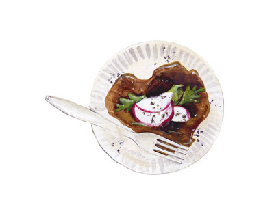 TASTE WG 2015 drawing food food illustration fork illustration painting radishes taste