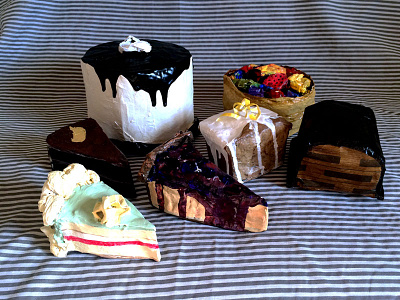 Cake Sculptures art cake cakes dessert paint papier mache props