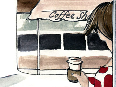 Better Coffee coffee drawing illustration jessica olah painted pen thoughts watercolor