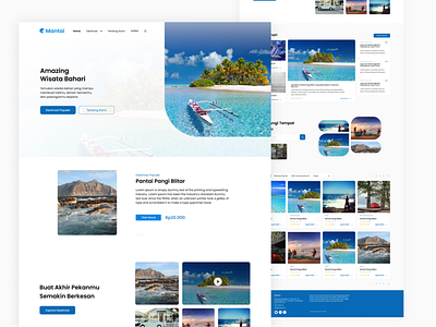 Homepage Marine Tourism beach beginner daily ui dailyui exploration homepage homepage design inspiration marine tourism travelling ui design website profile