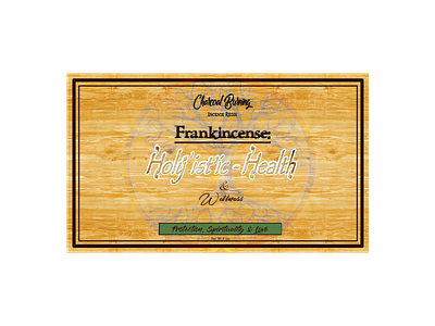 Frankincense Product Label branding illustration typography