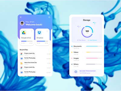 File Manager : Mobile App Dashboard