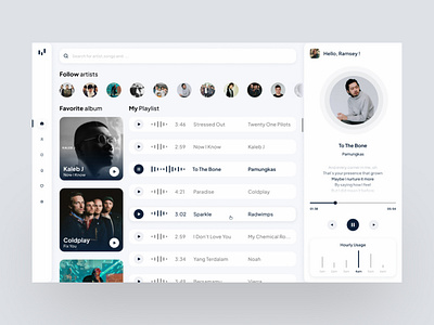 Dashboard - Eunoia Music App