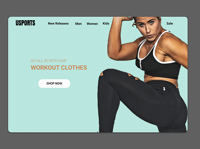 Sports Apparel Homepage - Web Design by UltiDez online shopping sportswear webdesign