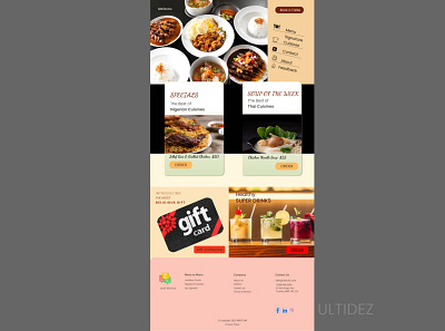 Restaurant design design food food and drink online food online food delivery online food order restaurant webdesign