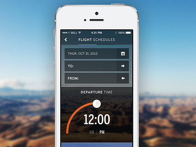 SWA - Flight Schedules airline background concept from ios7 iphone5 overlay photo slider southwest time to