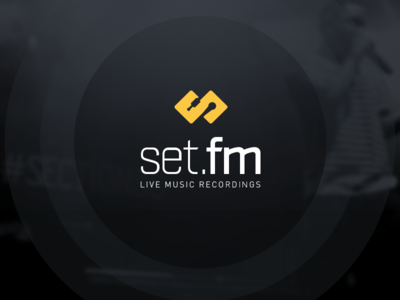 Set.Fm Branding branding clean live logo mic music recording simple stereo wordmark