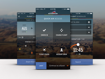 Southwest Airlines - Reimagined airline airlines concept ios7 southwest swa