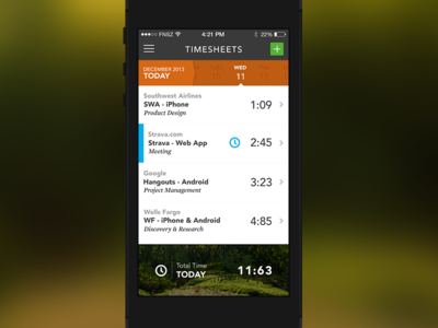 Harvest iOS -Timesheets